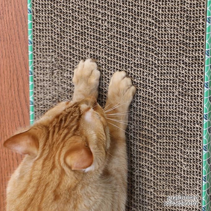 Kitty City Over The Door Cat Scratcher Clip – Space Saving Vertical Scratching Pad Holder for Cats – Protect Furniture & Doors – Fits Most Standard Scratch Pads – Easy Hook On Setup