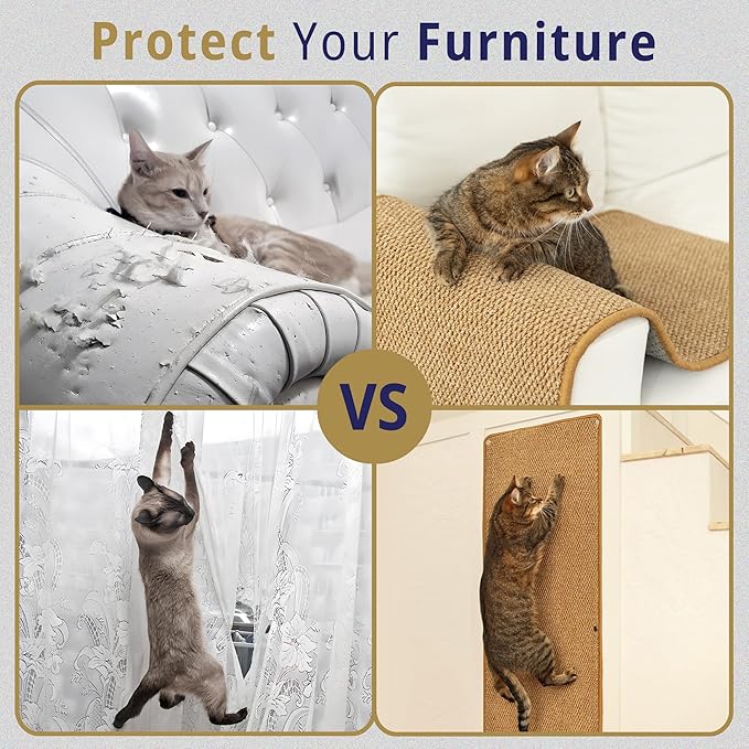 Cat Wall Climbing Carpet - Cat Wall Climber 67" x 17.5" with Fixed Nails – Scratching Rug Wall Scratchers for Indoor Cats | Climbing Wall Carpet | Scratching Mat.