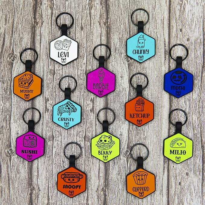 PetANTastic Silent Identification Waterproof Durable Silicone Dog Tags: Lightweight, Allergen-Free, Customizable Lime