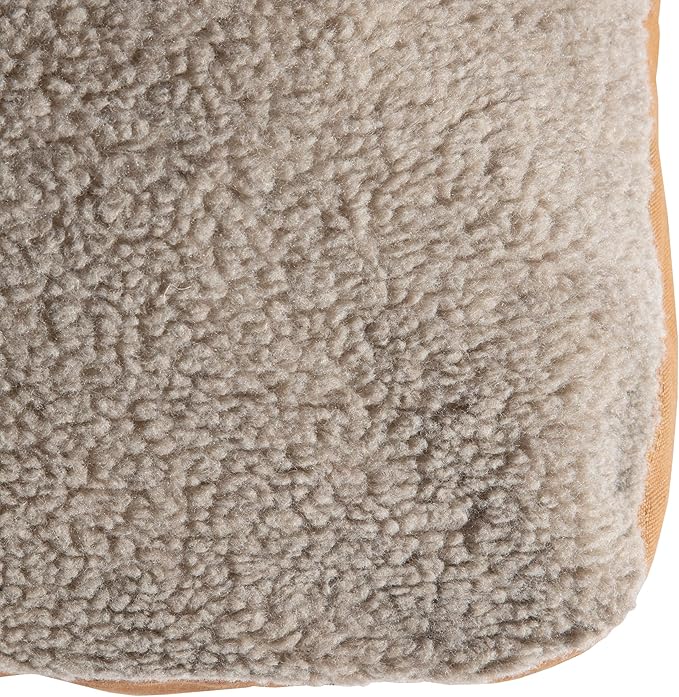 Carhartt Durable Canvas Pet Bed, Water Resistant Firm Duck Dog Bed, Carhartt Brown (Sherpa Top), Medium