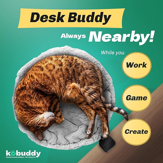 | Durable Ergonomic cat Desk Bed for Remote Workers, Gamers, and Office Staff – Quality Sturdy Desk, Comfortable and Original cat Bed for Desk use, Simple to use, Supports up to 50 lbs.