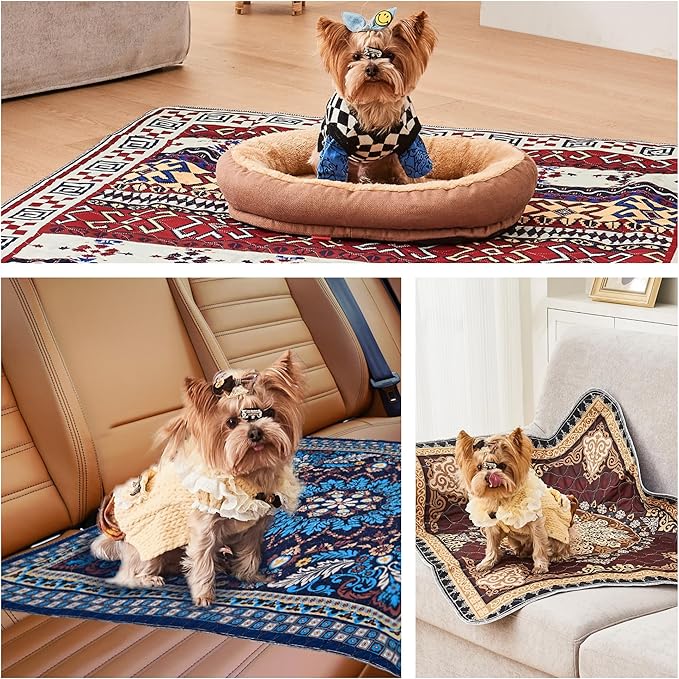 Qeils Washable Pee Pads, Reusable Puppy Pads Super Absorbent Leakproof Dog Training Pads, Non-Slip Wee Wee Pads for Crate, Floor, Potty Pads Feeding Mat Dog Pee 2 Pack 36"x41"