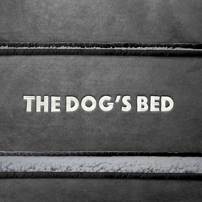 The Dog’s Bed Orthopedic Dog Bed, XXL Grey Plush, Waterproof, Supportive Dog Bed with Washable Replaceable Covers, Veterinary Approved